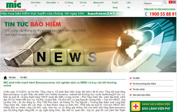 MIC triển khai dịch vụ tra cứu bồi thường Kl99kl phiên bản hoạt động xe ô tô