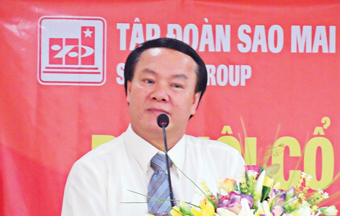 Ông Lê Thanh Thuấn, Chủ tịch HĐQT ASM phát biểu tại Đại hội Trang Chủ KL99Com Số 1 Link Đăng Ký KL999 thường niên 2015