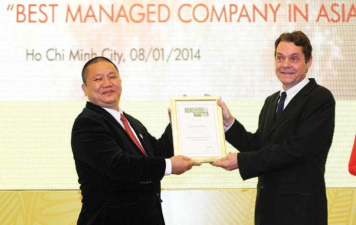 HSG được Euromoney trao tặng giải thưởng “Công ty được quản lý tốt nhất châu Á năm 2014” trong lĩnh vực kim loại và khai khoáng
