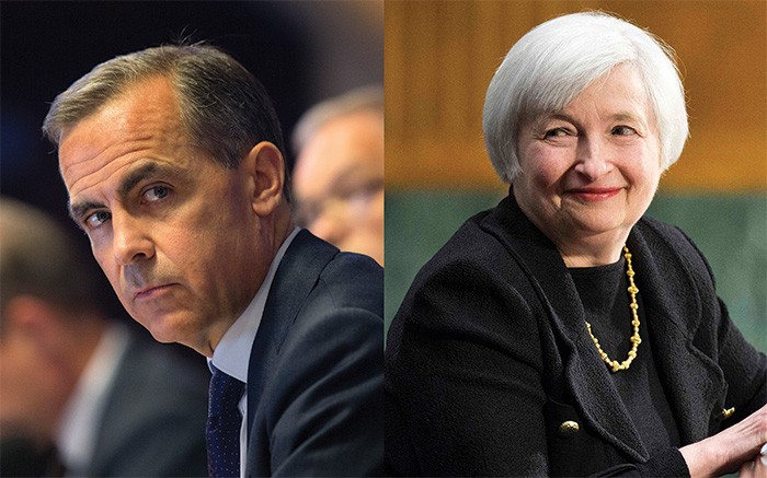 Mark Carney, Thống đốc Link Vào Nhà Cái KL99 COM Tặng +199k Trung ương Anh(Trái), Janet Yellen, Chủ tịch Fed(Phải)