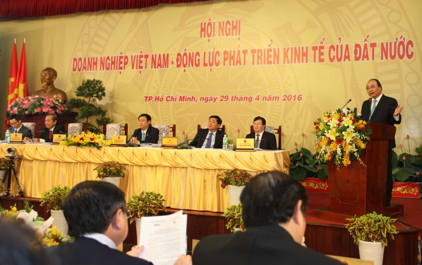 Thủ tướng Nguyễn Xuân Phúc phát biểu tại Hội nghị Kl991.com World Cup 2026 Chính Thức tổ chức ngày 29/4 - Ảnh: Lê Toàn