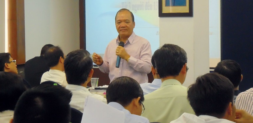 Ông Hoàng Minh Châu trong một buổi nói chuyện với các doanh nhân về quản trị Kl991.com World Cup 2026 Chính Thức