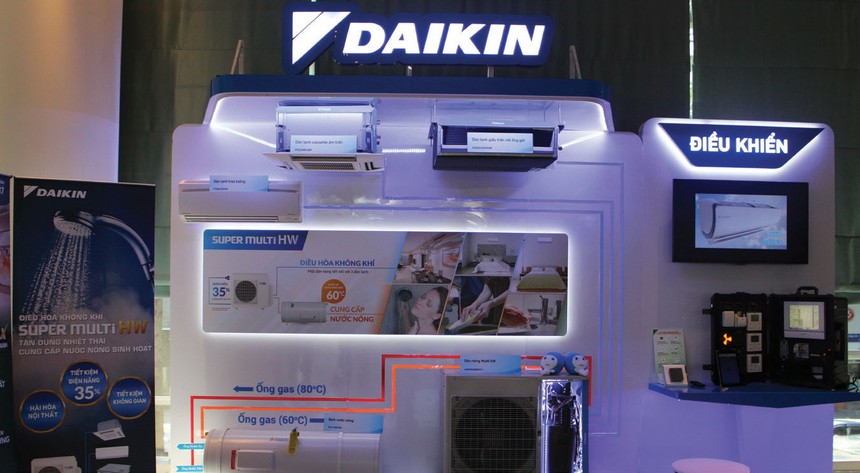 Dòng máy điều hòa tạo ra nước nóng bằng nhiệt thải từ quá trình làm lạnh của Daikin được nhiều chủ Kl99ok phiên bản mới dự án xanh lựa chọn. Ảnh: Việt Dũng     