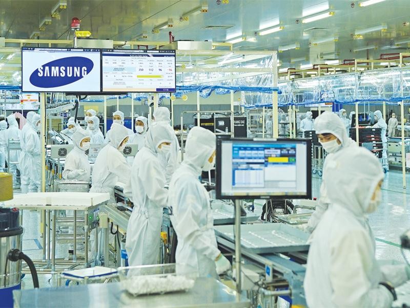 Dây chuyền Kl994 nhà cái bóng đá world cup tại Tổ hợp Kl994 nhà cái bóng đá world cup điện tử gia dụng Samsung tại TP.HCM (SEHC). Ảnh: Nguyên Đức