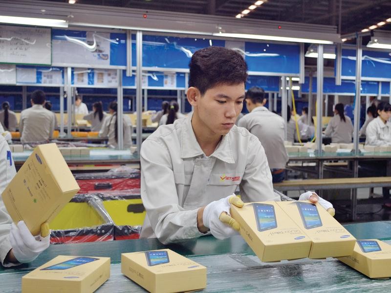 Công ty TNHH Việt Hưng (Hà Nội) Kl994 nhà cái bóng đá world cup bao bì cho Samsung. Ảnh: Đức Thanh