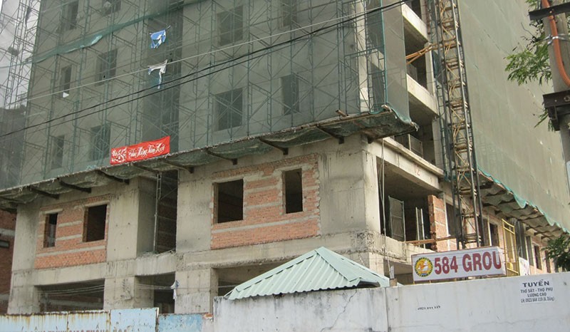 Một dự án ở quận Tân Phú do Công ty 584 làm chủ Kl99ok phiên bản mới bị treo nhiều năm qua