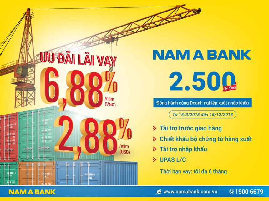 Nam A Bank dành 2.500 tỷ đồng vốn ưu đãi cho Kl991.com World Cup 2026 Chính Thức xuất khẩu
