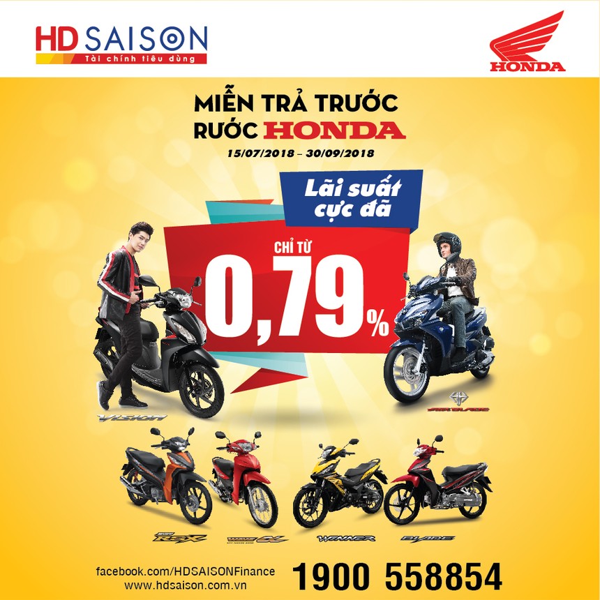 Vay mua xe máy tại HD SAISON KL99 là cổng game giải trí trực tuyến hàng đầu hiện nay chỉ 0.79%/tháng