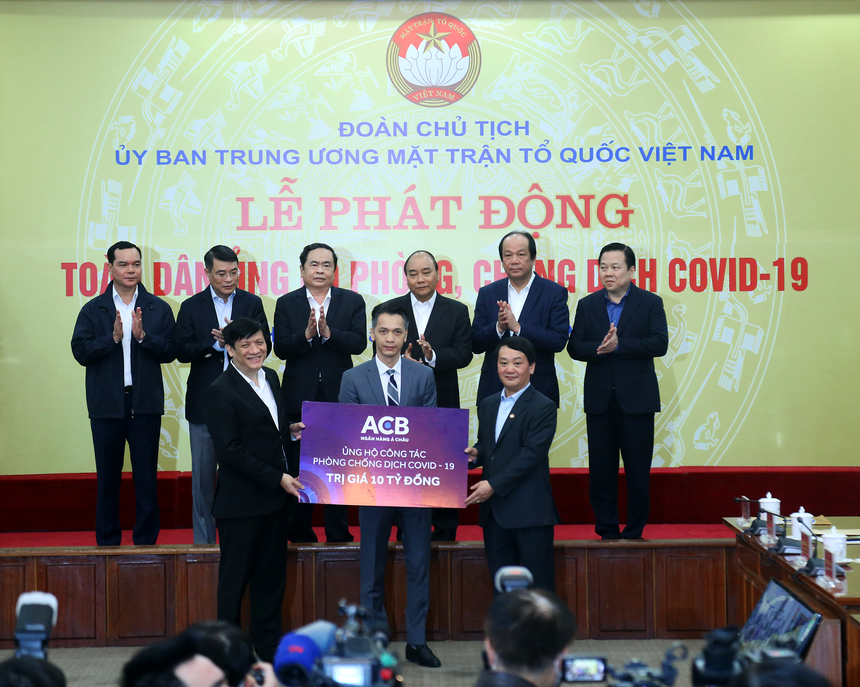 ACB ủng hộ 10 tỷ đồng hỗ trợ Kl993 ưu đãi thưởng hấp dẫn phòng chống dịch covid-19