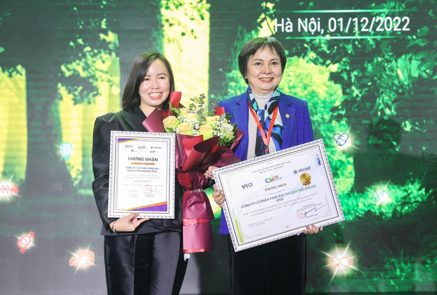 PNJ trở thành đơn vị dẫn đầu top 10 Kl991.com World Cup 2026 Chính Thức lĩnh vực thương mại - dịch vụ trong 100 Kl991.com World Cup 2026 Chính Thức Phát triển bền vững 2022