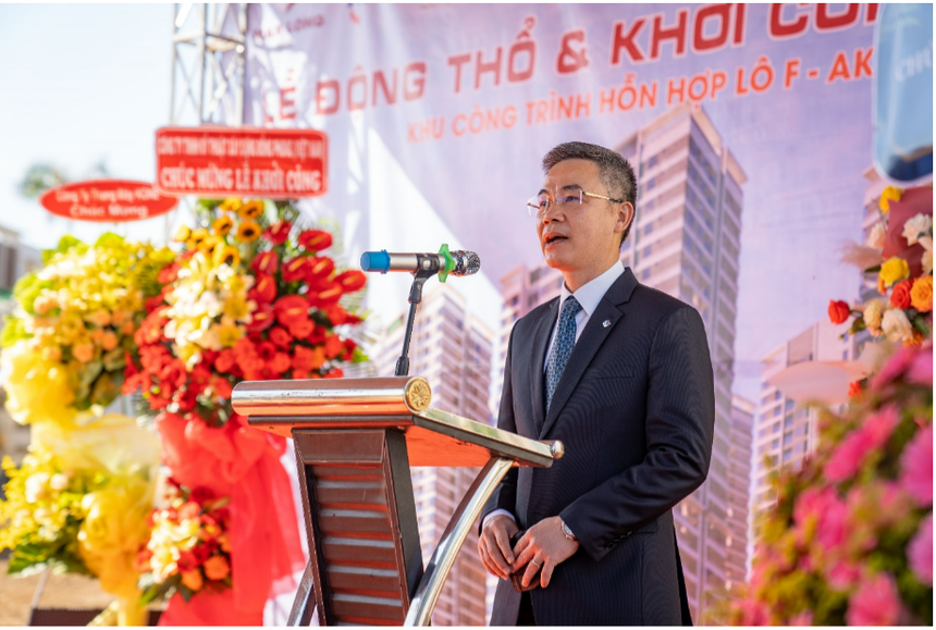 Ông Trần Xuân Ngọc - Tổng giám đốc NLG đại diện chủ Kl99ok phiên bản mới dự án phát biểu tại sự kiện