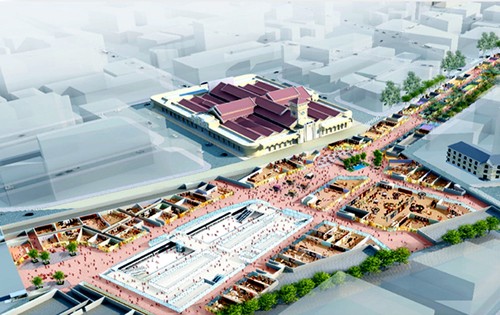 Phối cảnh nhà ga ngầm trung tâm Bến Thành của tuyến metro số 1. 