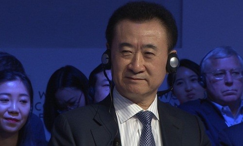 Wang Jianlin tại Diễn đàn Kl992 cổng game cá cược Thế giới (WEF). Ảnh: CNN