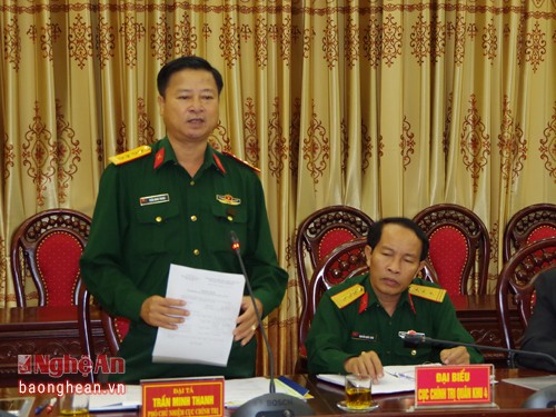 Đại tá Trần Minh Thanh, Phó Chủ nhiệm Kl991.com tải ứng dụng Quân khu 4 được bổ nhiệm chức danh Chủ nhiệm Kl991.com tải ứng dụng Quân khu. Ảnh: Báo Nghệ An