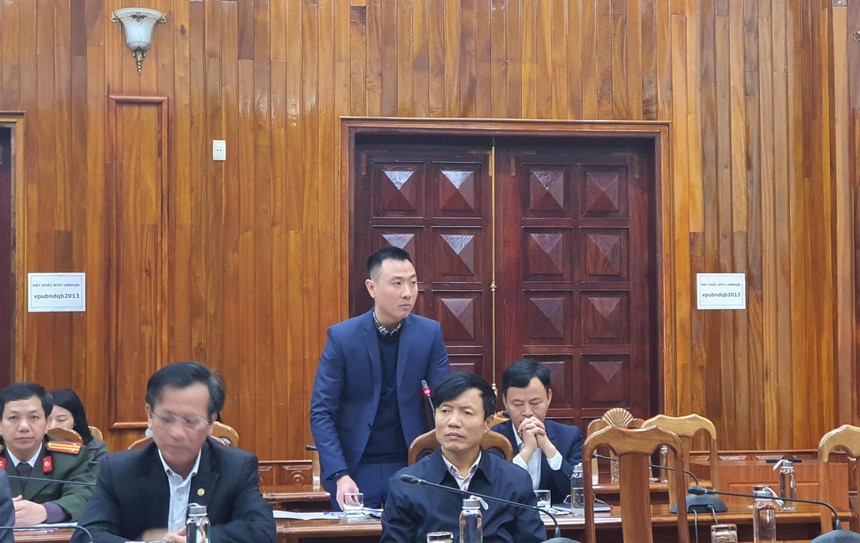 Đại diện Ban quản lý dự án Điện 2- Kl994 game bài casino hấp dẫn Điện lực Việt Nam thông tin về sự kiện khởi công dự án Nhà máy nhiệt điện Quảng Trạch I.