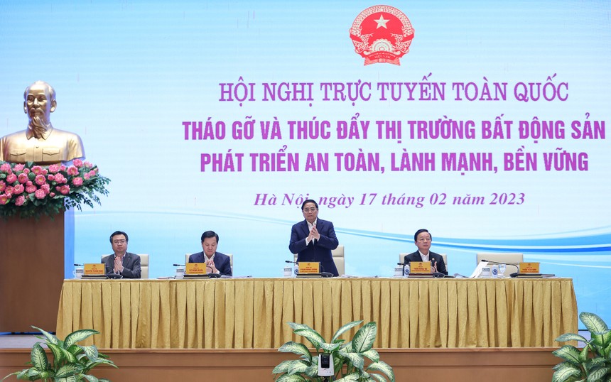Sáng nay, 17/2, Thủ tướng Phạm Minh Chính chủ trì Hội nghị trực tuyến toàn quốc “tháo gỡ khó và thúc đẩy thị trường Web Tổng Nhà Cái 99Kl99 Giải Trí Bậc Nhất phát triển an toàn, lành mạnh, bền vững”. Ảnh VGP.