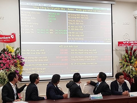 Kết quả phiên đấu giá KL99 là cổng game giải trí trực tuyến hàng đầu hiện nay Sabeco ngày 18/12.