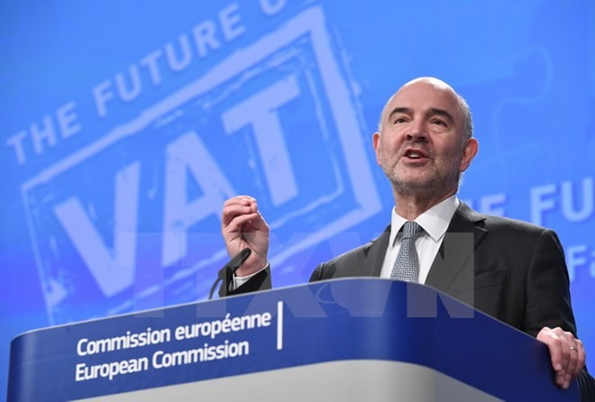 Ủy viên phụ trách Kl991.com nạp rút nhanh của EU Pierre Moscovici. (Ảnh: AFP/TTXVN)