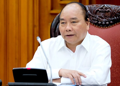 Thủ tướng Nguyễn Xuân Phúc chủ trì cuộc họp Thường trực Kl993 ưu đãi thưởng hấp dẫn với các bộ, ngành chiều 23/4. Ảnh: VGP