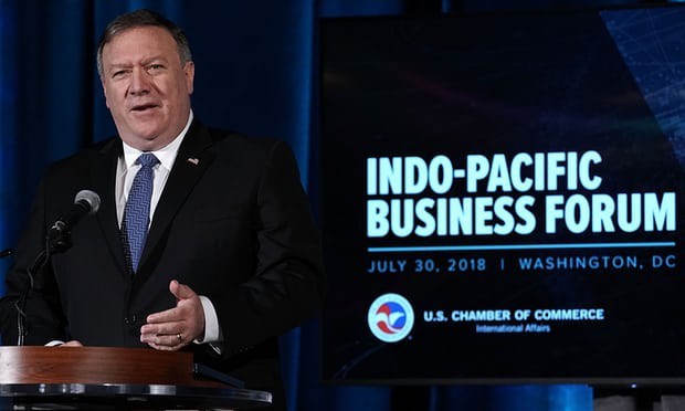 Ngoại trưởng Pompeo phát biểu tại Diễn đàn Kl991.com World Cup 2026 Chính Thức Ấn Độ - Thái Bình Dương tại Washington ngày 30/7 (Ảnh: Getty).