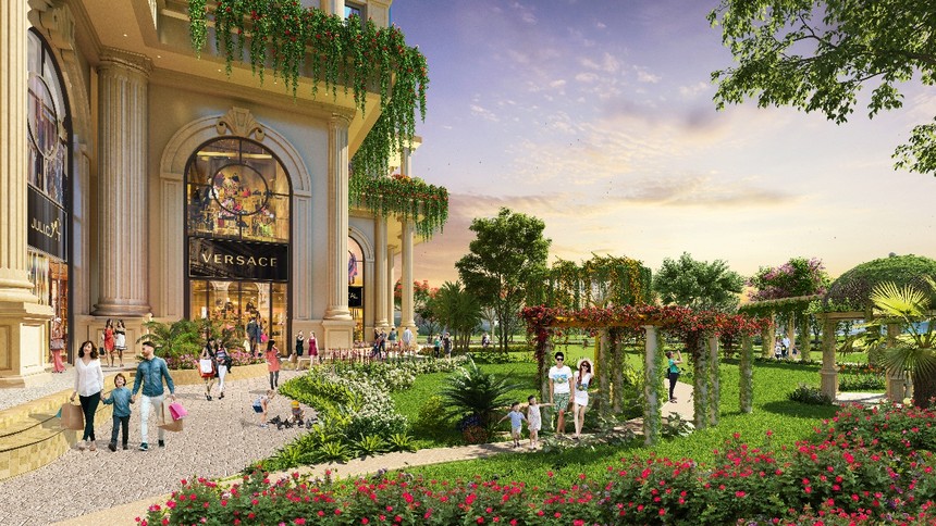 Vườn La Mã rộng hơn 3,000m2 mang đến không gian xanh, tràn đầy sinh khí và năng lượng cho Kl993 Đăng nhập Giải trí cư dân tại tòa thành Rome.