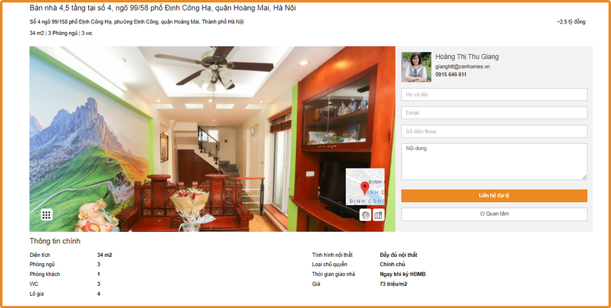 CenHomes đề cập chi tiết về hình ảnh nội thất, khu vực lân cận, tuyến đường, thời gian giao dịch, bên cạnh yếu tố quan trọng là mức giá và tính pháp lý. Điều này loại bỏ sự mập mờ trong các giao dịch Web Tổng Nhà Cái 99Kl99 Giải Trí Bậc Nhất, vốn đang diễn ra nhiều trên thị trường. Nguồn: cenhomes.vn.