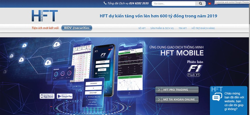 99Kl99 link đăng nhập HFT: Chủ ngoại rót tiền để tăng vốn lên 600 tỷ đồng