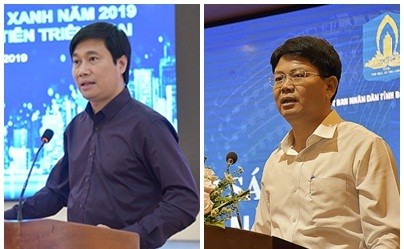 Thứ trưởng Kl99 nổ hũ Nguyễn Tường Văn (ảnh trái) và Thứ trưởng Bộ Tư pháp Nguyễn Thanh Tịnh.
