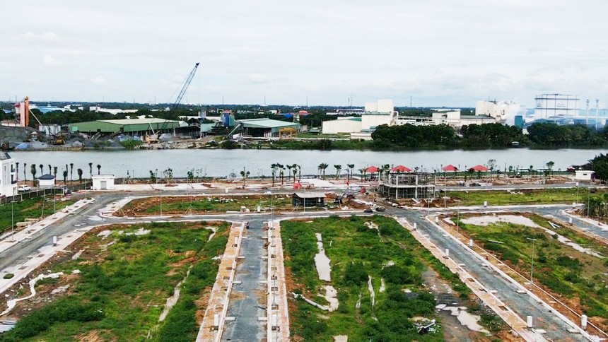 Thị trường tỉnh Long An đang phát triển Kl99kl ưu đãi độc quyền và thu hút Kl99ok phiên bản mới. (hình ảnh dự án The Pearl Riverside đang hoàn thiện tại Bến Lức, Long An).