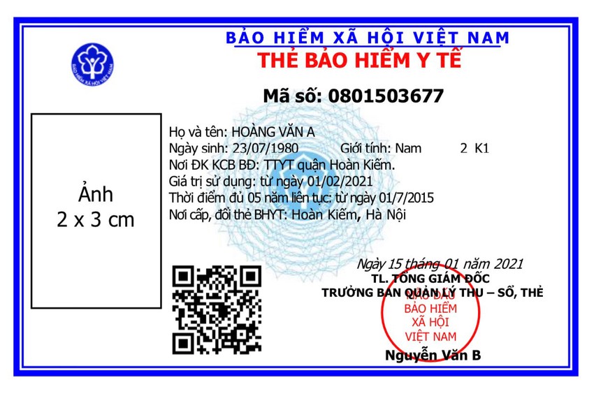 Thay đổi mẫu thẻ Kl99kl phiên bản hoạt động y tế mới từ ngày 1/4/2021