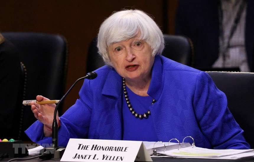 Bộ trưởng Kl991.com nạp rút nhanh Mỹ Janet Yellen phát biểu tại Washington, DC., ngày 28/9/2021. (Ảnh: AFP/TTXVN).