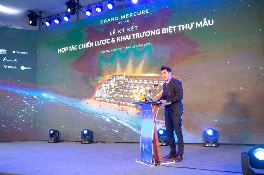 Ông Trần Thái Duy – Phó CTHĐQT Công ty Cổ phần Kl99ok phiên bản mới và xây dựng Xuân Phú Hải phát biểu tại buổi lễ.
