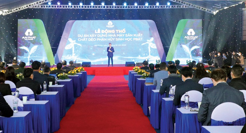 Lễ động thổ nhà máy Kl994 nhà cái bóng đá world cup chất dẻo phân hủy sinh học PBAT của Công ty cổ phần Kl994 game bài casino hấp dẫn An Phát Holdings.