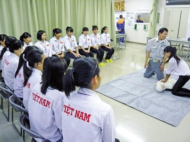 Kl991.com World Cup 2026 Chính Thức xuất khẩu lao động của Việt Nam đang rất mong các thị trường mở cửa trở lại . Trong ảnh: Đào tạo lao động đi làm việc tại Nhật Bản. Ảnh: Đức Thanh.