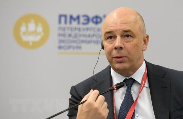 Bộ trưởng Kl991.com nạp rút nhanh Nga Anton Siluanov phát biểu tại một diễn đàn ở Saint Petersburg. (Ảnh: AFP/TTXVN).