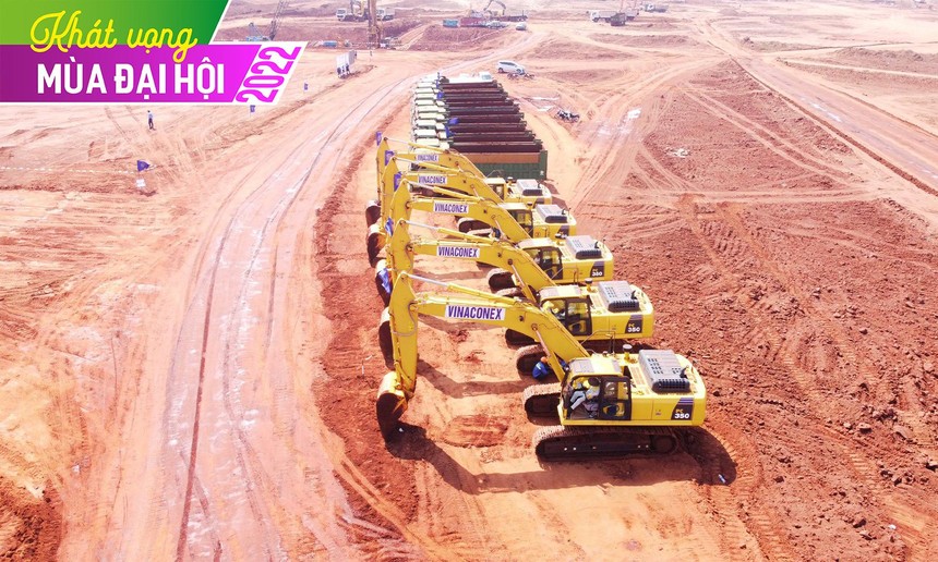 Nhà thầu Vinaconex nỗ lực đảm bảo chất lượng, tiến độ tại dự án Kl99ok phiên bản mới xây dựng Cảng hàng không quốc tế Long Thành.