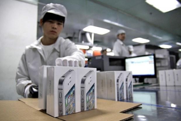 Dây chuyền Kl994 nhà cái bóng đá world cup điện thoại iPhone tại nhà máy của Foxconn. (Nguồn: macrumors.com)