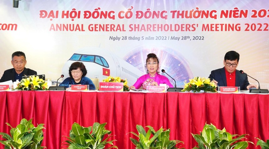Đoàn chủ tịch tại Đại hội đồng Trang Chủ KL99Com Số 1 Link Đăng Ký KL999 Vietjet diễn ra sàng 28-5.