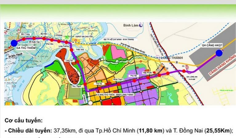 Sơ đồ tuyến 99Kl.app khuyến mãi hot Thủ Thiêm-Long Thành có chiều dài gần 37,5km. (Ảnh: H.M).