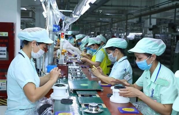 Công ty TNHH Điện tử Foster (Nhật Bản) chuyên Kl994 nhà cái bóng đá world cup các loại loa tại Khu Công nghiệp Đô thị và Dịch vụ VSIP Bắc Ninh. (Ảnh: Thống Nhất/TTXVN)