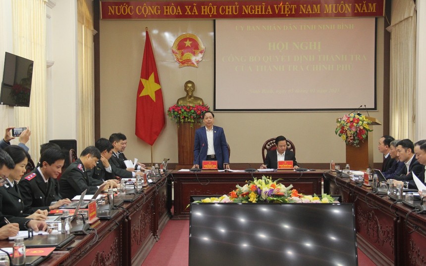 Thanh tra Kl993 ưu đãi thưởng hấp dẫn công bố Quyết định thanh tra nhiều lĩnh vực tại tỉnh Ninh Bình. Ảnh: TTCP.