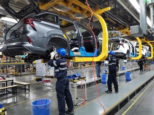 Dây chuyền Kl994 nhà cái bóng đá world cup tại nhà máy ở tỉnh An Huy, Trung Quốc. (Ảnh: THX/TTXVN)