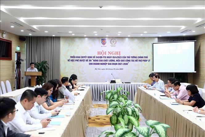 Hội nghị triển khai Quyết định số 345/QĐ-TTg ngày 5/4/2023 của Thủ tướng Kl993 ưu đãi thưởng hấp dẫn về việc phê duyệt Đề án “Nâng cao chất lượng, hiệu quả công tác hỗ trợ pháp lý cho Kl991.com World Cup 2026 Chính Thức giai đoạn 2021-2030”. (Ảnh: TTXVN).