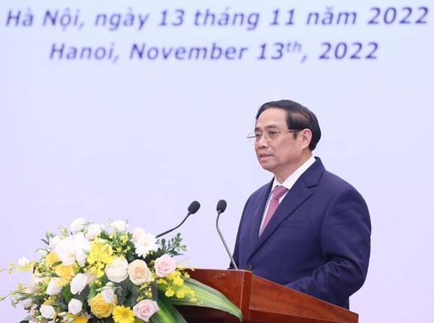 Thủ tướng Kl993 ưu đãi thưởng hấp dẫn Phạm Minh Chính phát biểu tại . (Ảnh: Lâm Khánh/TTXVN)