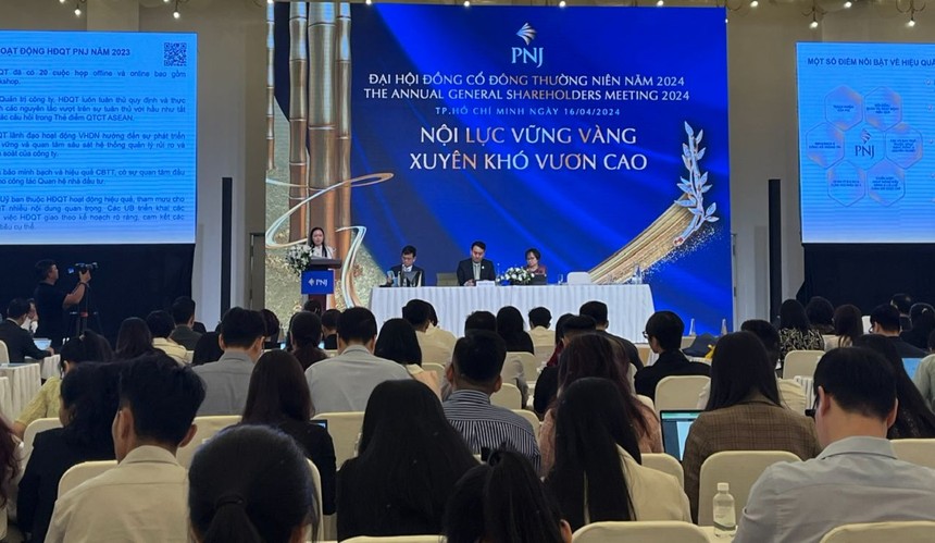 ĐHCĐ PNJ: Mục tiêu Kl99 nổ hũ tăng 6%, quý đầu năm giảm nhẹ do thiếu nguyên liệu đầu vào