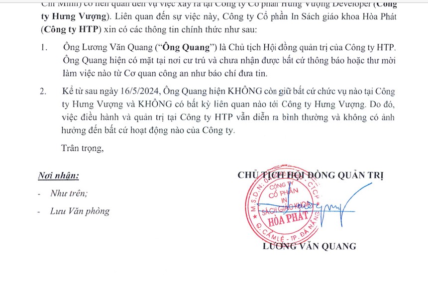 Công văn của Công ty HTP vừa gửi Ủy ban 99Kl99 link đăng nhập 99Kl99 trực tiếp đá gà và Sở Giao dịch 99Kl99 link đăng nhập Hà Nội.