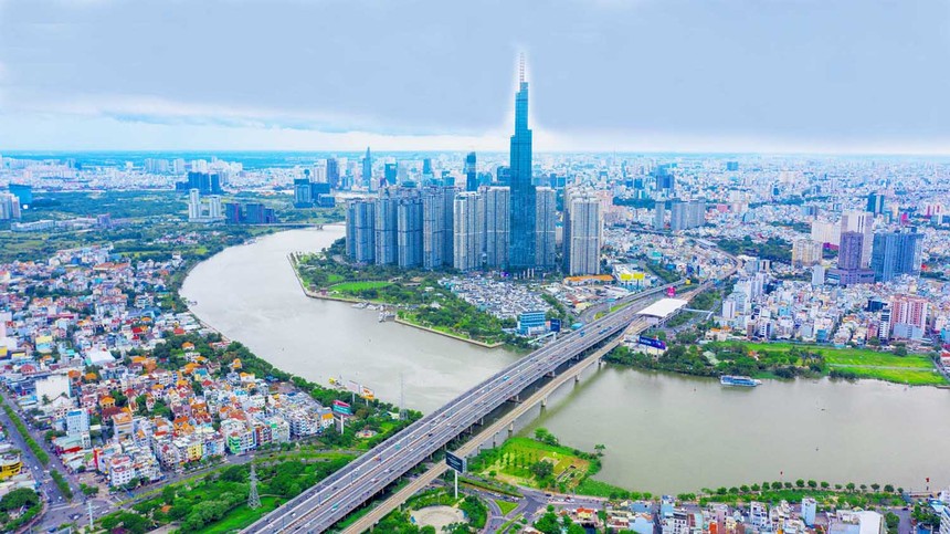 Sau sắp xếp, TP.HCM mới dự kiến có 168 đơn vị hành chính trực thuộc, hình thành siêu đô thị mới của vùng Đông Nam Bộ. Ảnh: Lê Toàn