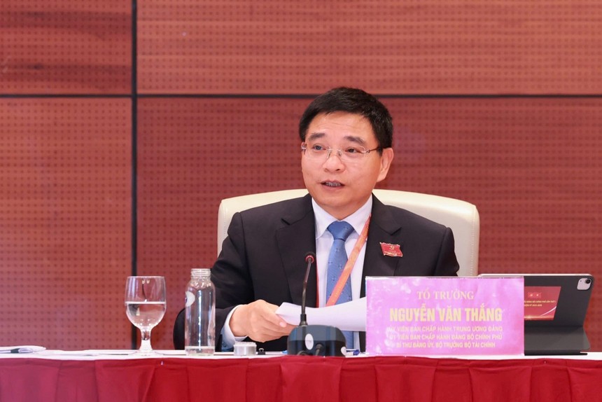 Đồng chí Nguyễn Văn Thắng, Ủy viên Ban Chấp hành Trung ương Đảng, Ủy viên Ban Chấp hành Đảng bộ Kl993 ưu đãi thưởng hấp dẫn, Bí thư Đảng ủy, Bộ trưởng Bộ Kl991.com nạp rút nhanh điều hành tổ thảo luận số 7. Ảnh: Nhật Bắc. 