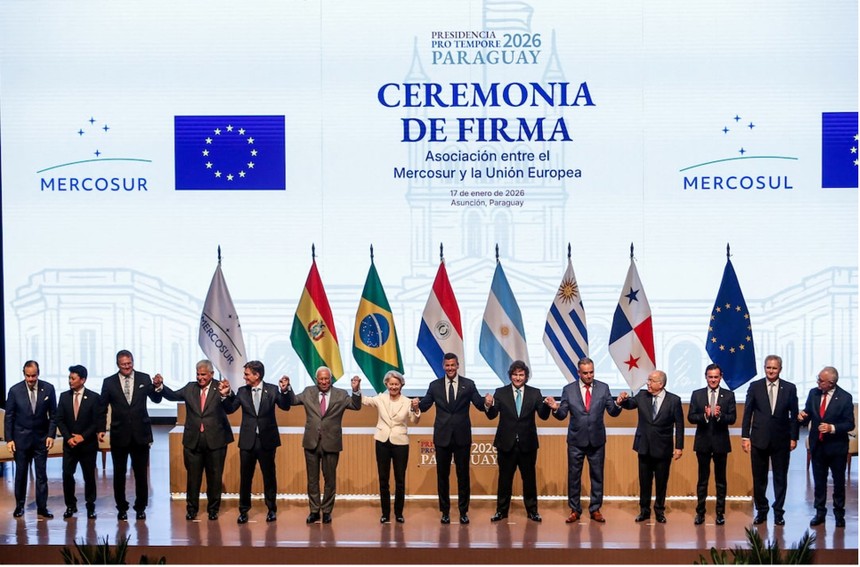 Lễ ký kết hiệp định thương mại tự do giữa Liên minh châu Âu và khối Mercosur của Nam Mỹ