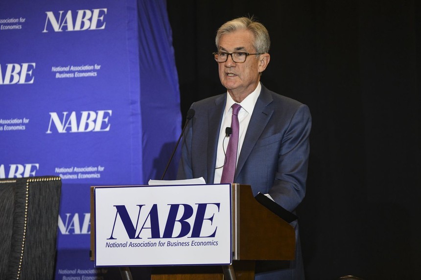 Jerome Powell, Chủ tịch Cục Dự trữ Liên bang Mỹ  phát biểu tại cuộc họp của Hiệp hội Kl992 cổng game cá cược Kl992 VIP Trang Chủ 2026 Quốc gia (NABE) hôm 8/10. Ảnh: The Washington Post.